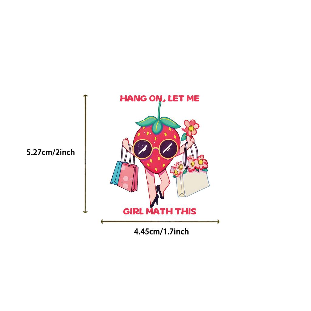 50PCS Rose Pink Stickers Cartoon Doodle Designs Decorate Laptops, Phones, Luggage, and Water Bottles Waterproof Stickers