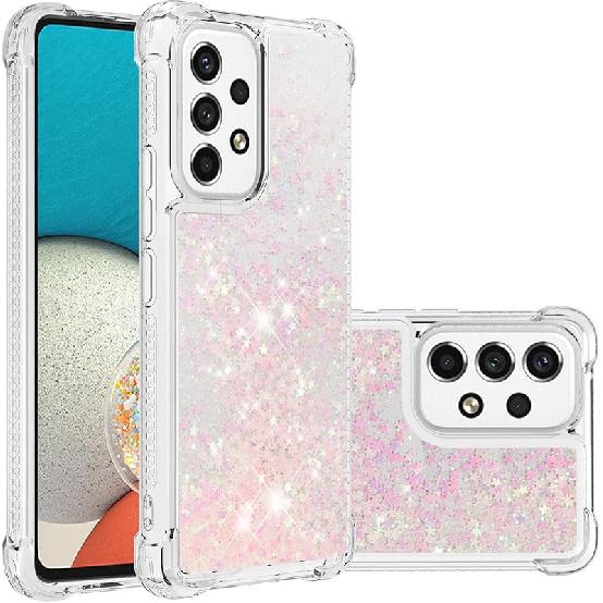 Bling Glitter Case for Samsung Galaxy A53 5G Case, Galaxy A53 5G Case Quicksand Soft Silicone TPU Shockproof Bumper Protective Case Compatible for