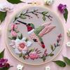 New Embroidery Flower Pattern DIY Cross Stitch Animal Bird Painting With Hoop Adult Beginner