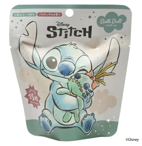 Set of 6 Nor Corporation Stitch Bath Bombs with Disney Mascot Bonus and Moms Will Love (Kids It!)