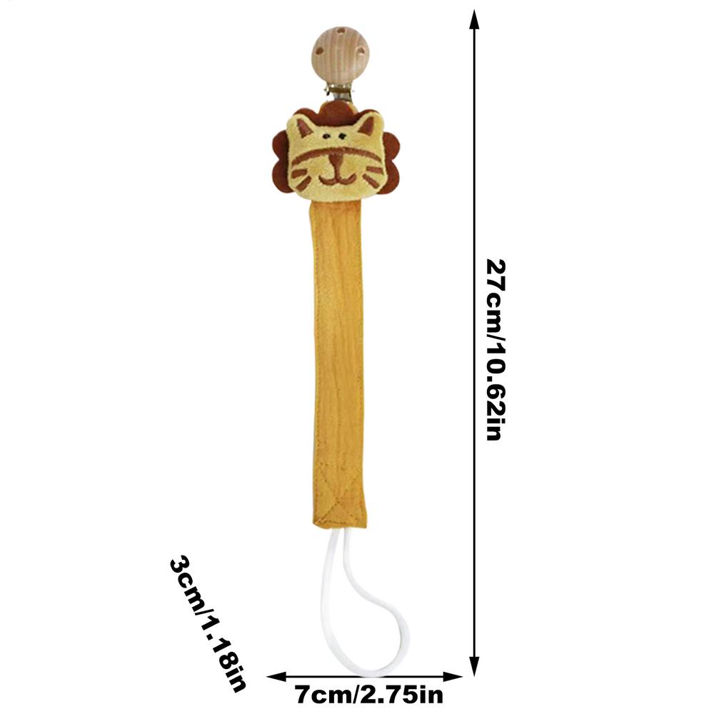 cute Animal Shapes Pacifier Holder Clip Toddler Teething Rings Strap Clip Anti-lost Toddler Pacifier Clips Toddler Nipple Strap