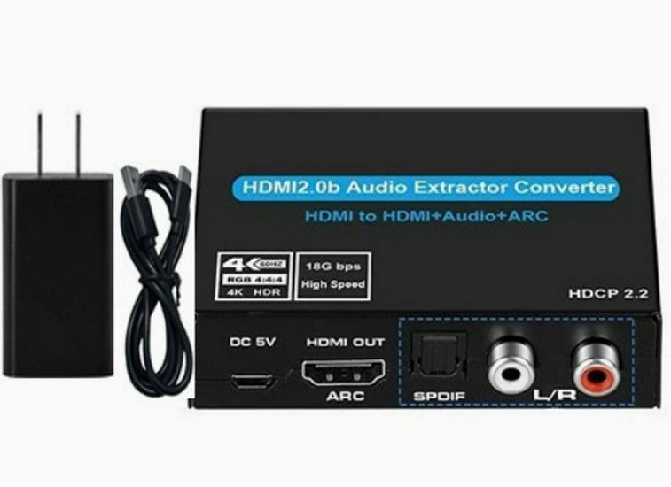 4K120Hz HDMI 2.0 Audio Splitter with Optical & ARC Support for 5.1 Sound