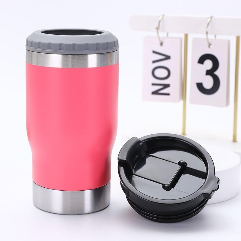 14oz Beer Mug Thermos Cup with Bottom Bottle Opener Stainless Steel Insulated Cup Portable Cold&Hot Storage Tank for Camping