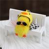 Mink Hair Chick Duckling Pendant Keychain Bag Pendant Cute Mini Yellow Duck Car Key Pendant With