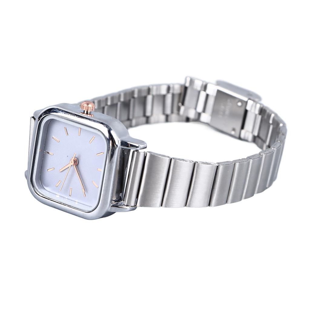 Fashionable Watch Luxurious Exquisite Texture Waterproof Colorfast Smooth Touch Alloy Watch for Women Student Silver