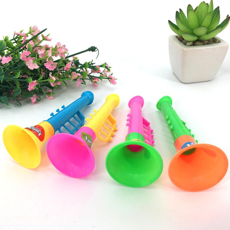 Plastic Toys That Can Be Played with Double Horn, Cartoon Mini Horn Playing Instrument Gifts, Creative Children's Toy Gifts