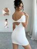 2025 European & American Spring/Summer Backless One-Shoulder Slim-Fit Dress
