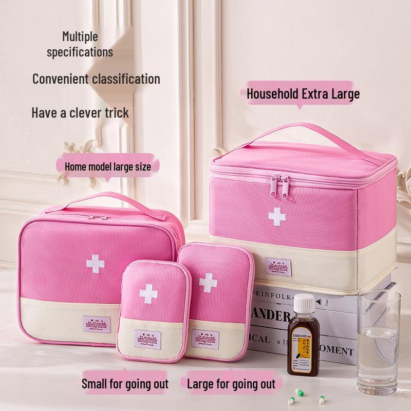 Portable Oxford Cloth Medicine Bag - Large Capacity Folding First Aid Kit & Multi-purpose Storage
