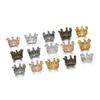 50pcs/lot Alloy Loose Spacer Crown Beads Gold Silver Bronze Color Charms Beads for DIY Jewelry Making Bracelet Accessories