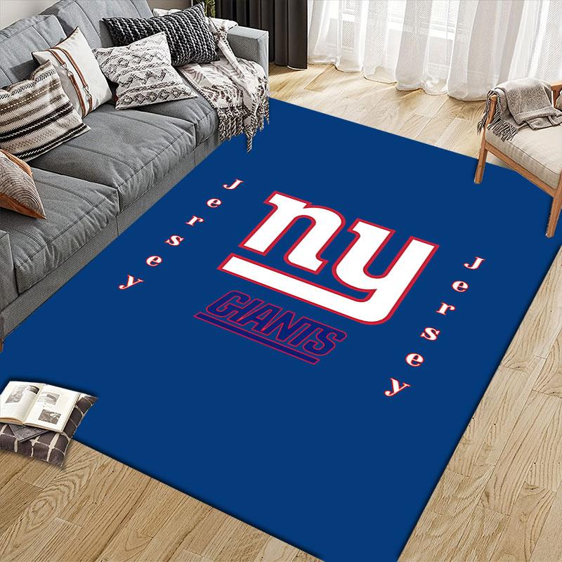 Giants Flannel Printed Carpet, Home Sofa Decoration for Living Room & Bedroom, Non‑Slip Play Flannel Floor Mat for Game Room