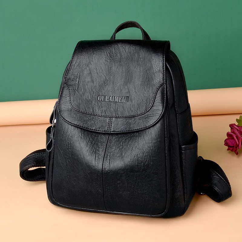 Women PU Leather Backpack Large Capacity Anti Theft School Backpack Casual Travel Daypack Fashion Shoulder Bag for Ladies
