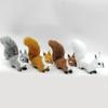 Squirrel Model Faux Fur Realistic Cute Rodent Miniature Figurine Ornament Handicraft Mini Fake Squirrel Statue Figurine Ornament Birthday Gift