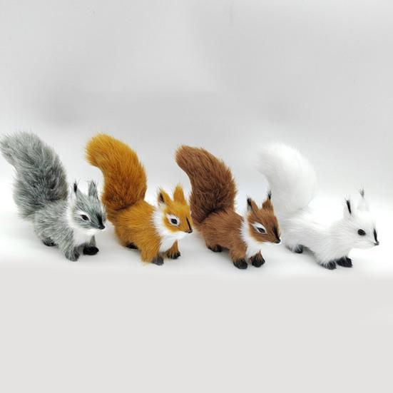 Eichhörnchen Modell Kunstfell Realistisch Niedlich Nagetier Miniatur Figur Ornament Handwerk Mini Fake Eichhörnchen Statue Figur Ornament Geburtstagsgeschenk