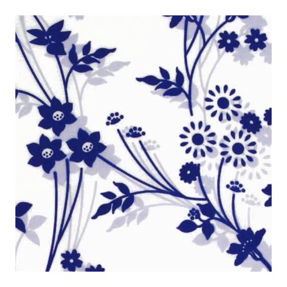 Someno Anbo Tenugui "Tsuru Hana Kon" - Hand-dyed 100% Cotton, Tokuoka Fabric, Made in Japan, 35cm x 100cm, Japanese-Western Fusion, Modern Pattern,