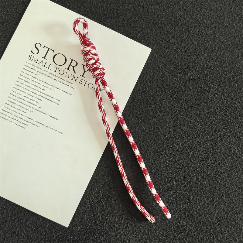 Colorful Trendy Miu Style Polyester/Nylon Braided Rope Pendant with Knotting for Bags