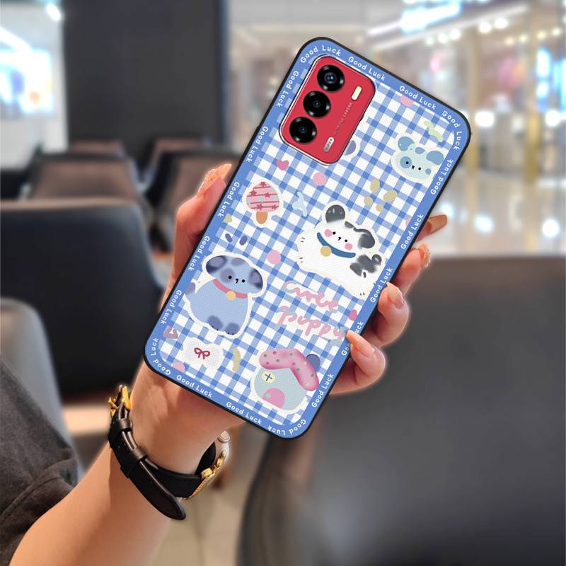 Graffiti Phone Pouch Phone Case For ZTE Blade V40 Vita/A72 Soft case Full wrap Back Cover Cute Animals Anti-knock TPU