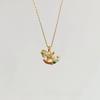 New Korean Style Titanium Steel Necklace Micro-Set Zirconia Small Horse Pendant Simple Elegant Fashion Trend Gold Plated Copper