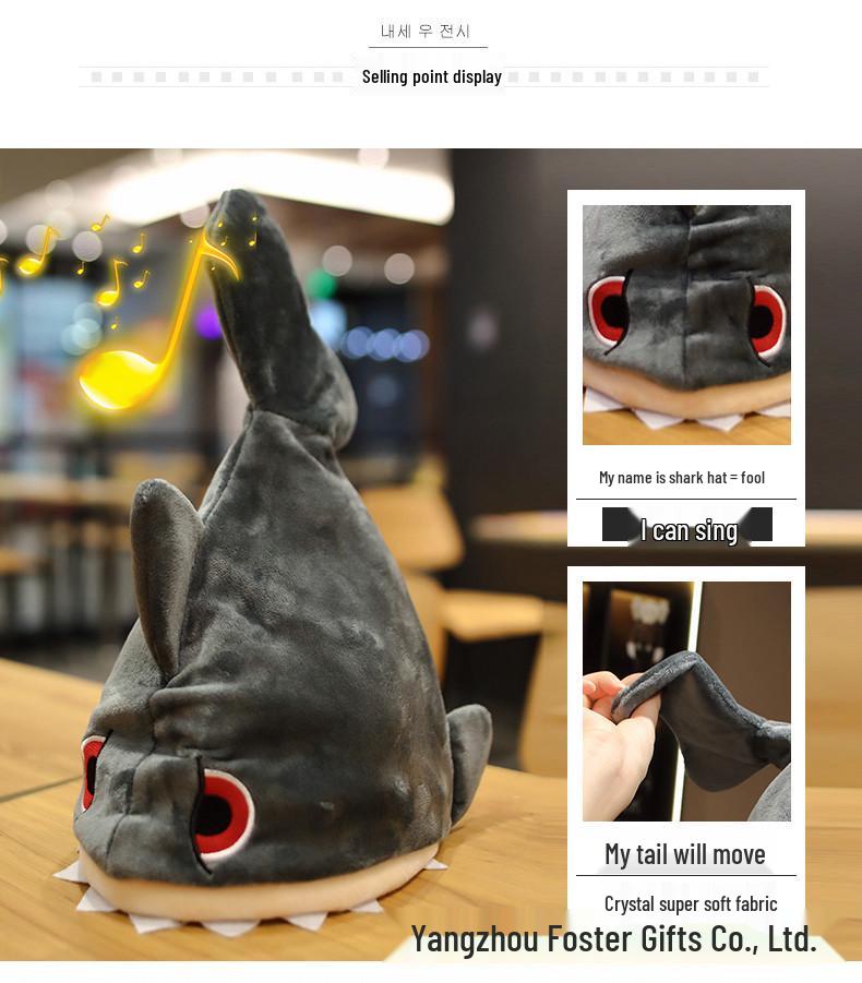 Shark Hat Sand Sculpture Halloween Cartoon Headgear - Funny Gift for All Ages