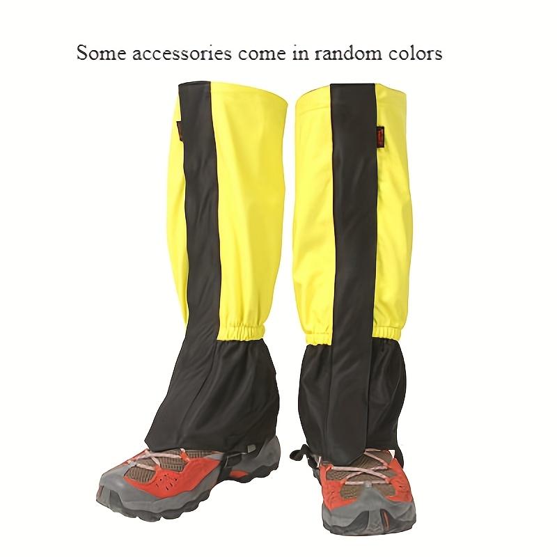 

1pair All-Terrain Leg Gaiters, Waterproof Snow Covers for Winter Hiking, Skiing, Sand & Snow, Adjustable, Durable Outdoor Gear жёлтый