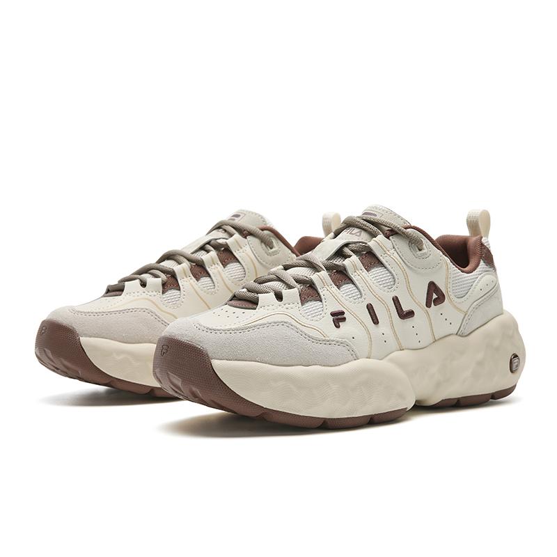 FILA MUFFIN Cushioning Abrasion Resistant Lightweight Low top Casual Shoes Women's Foam White F12W541106FWR