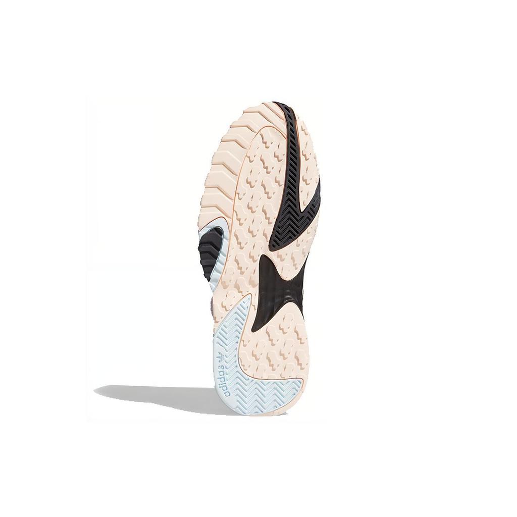 adidas Originals Streetball Rétro Décontracté Respirant Mi-Haut Chaussures de Basketball Sneakers Femmes Rose Bleu FX8685