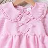Girls' Toddler Outfit New Autumn Korean Style Doll Collar Long Sleeve Top Striped Pants