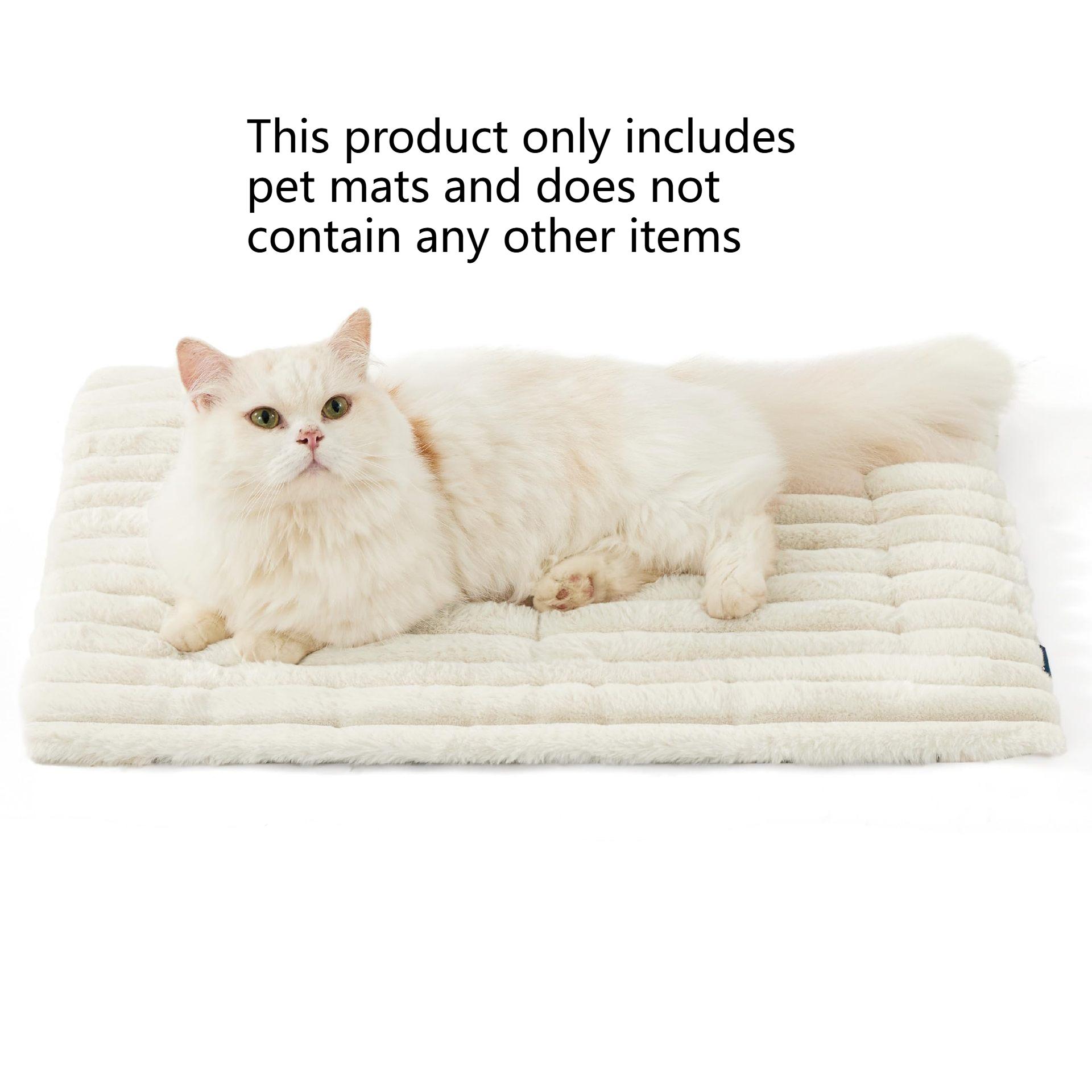 

Creative Cat and Dog Universal Breathable Comfortable Soft Pet Mat Four Seasons Small Rabbit Hair Anti Slip Pet Mat Pet Supplies 61x45cm белый