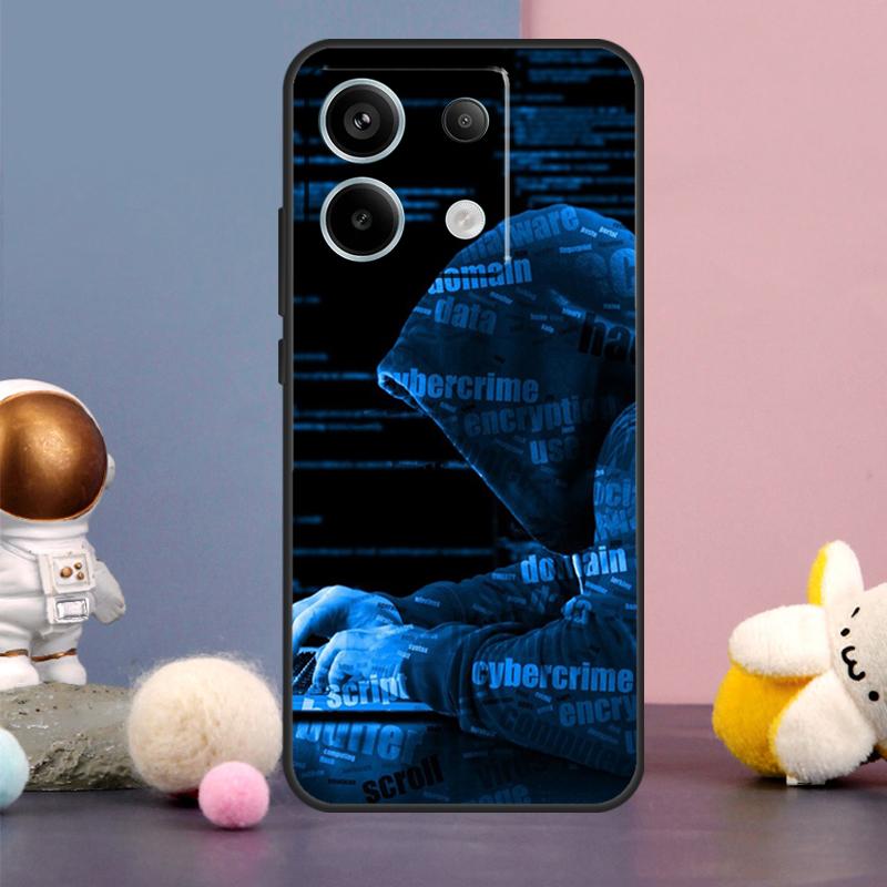 Hacker Binary Matrix Rain Cover For Xiaomi Redmi Note 13 12 11 9 10 Pro 12S 11S 10S 9S Redmi 13 12 10C 12C 13C Case