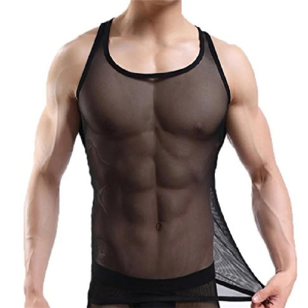 Men's Fashion Transparent Ultra Thin Mesh Vest