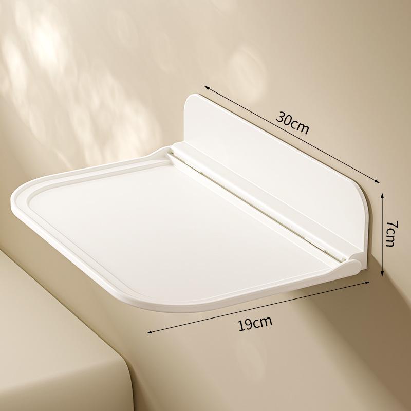 Punch-Free Foldable Wall Shelf: Bathroom, Bedside, or Dorm Storage for Mobile Phones & Set-Top Boxes