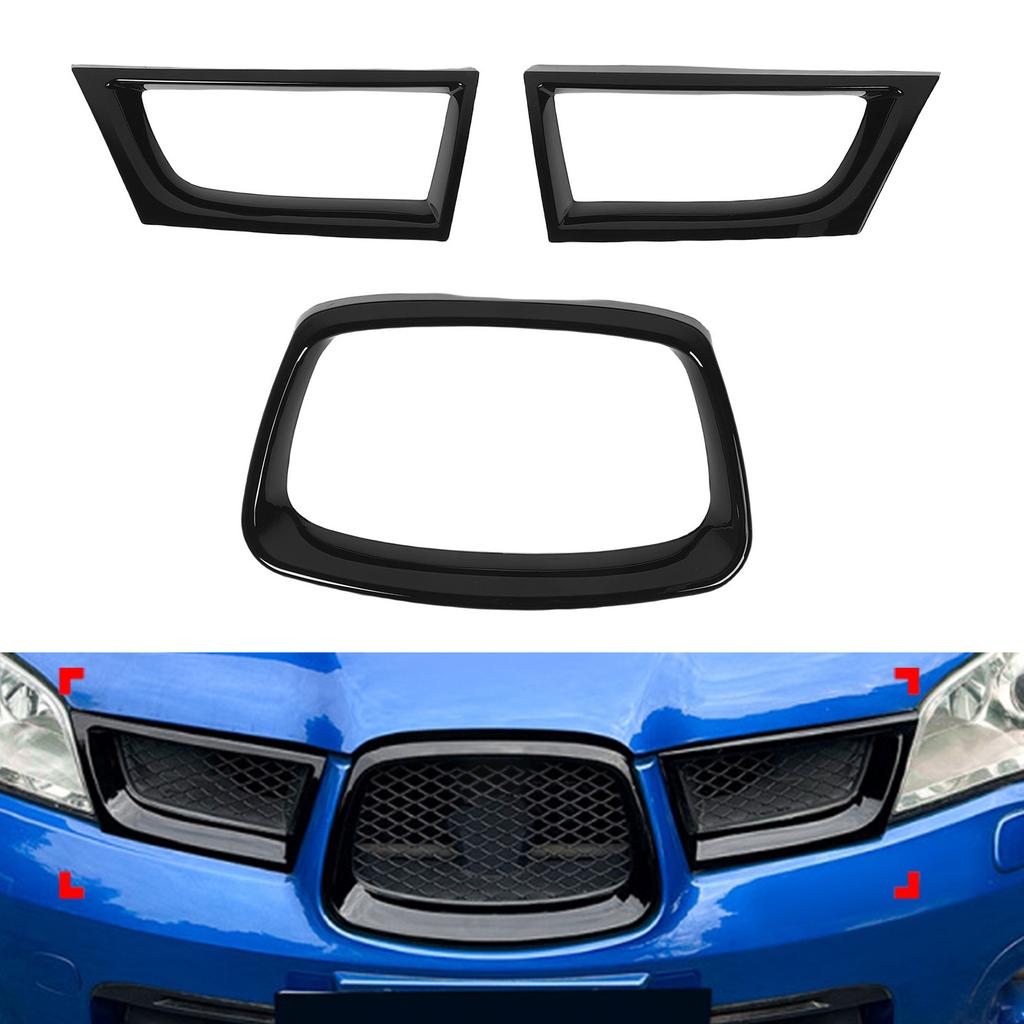 3 PCS Front Grille Overlay Cover Decorative Front Grille Surround Trim Replacement for       9th Generation 2006-2007