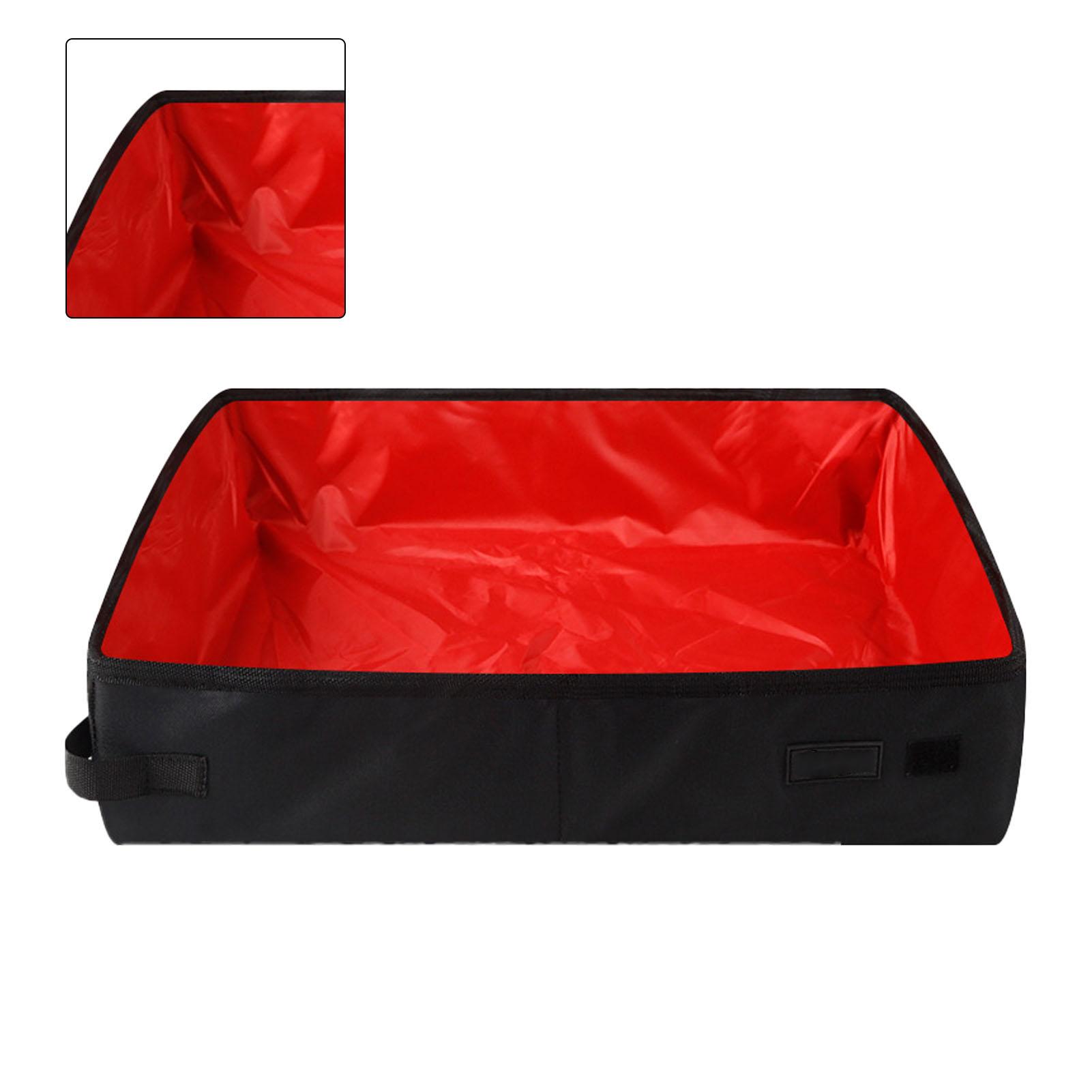 Складной кошачий лоток Водонепроницаемый Портативный Складной лоток для кошачьего туалета из ткани Оксфорд 50x40см