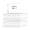 Tabletop POP Stand, Business Card Holder, Clear Acrylic Display Stand, Sign Holder for Photos and Advertisements, Easy Access (Set of 20, 60x40mm)