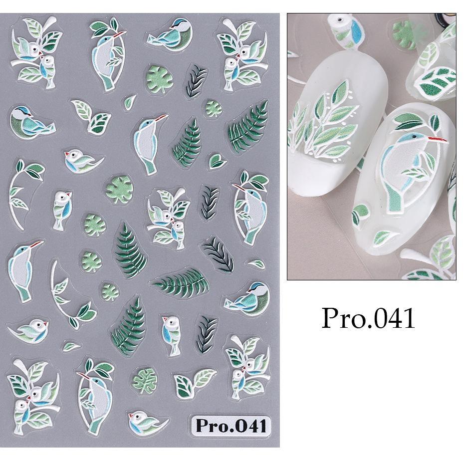 Shining Mermaid Nail Stickers Holographic Shell Star Fish 5D Decals Sea Animal Jellyfish Nail Art Sliders Scrub Summer Design