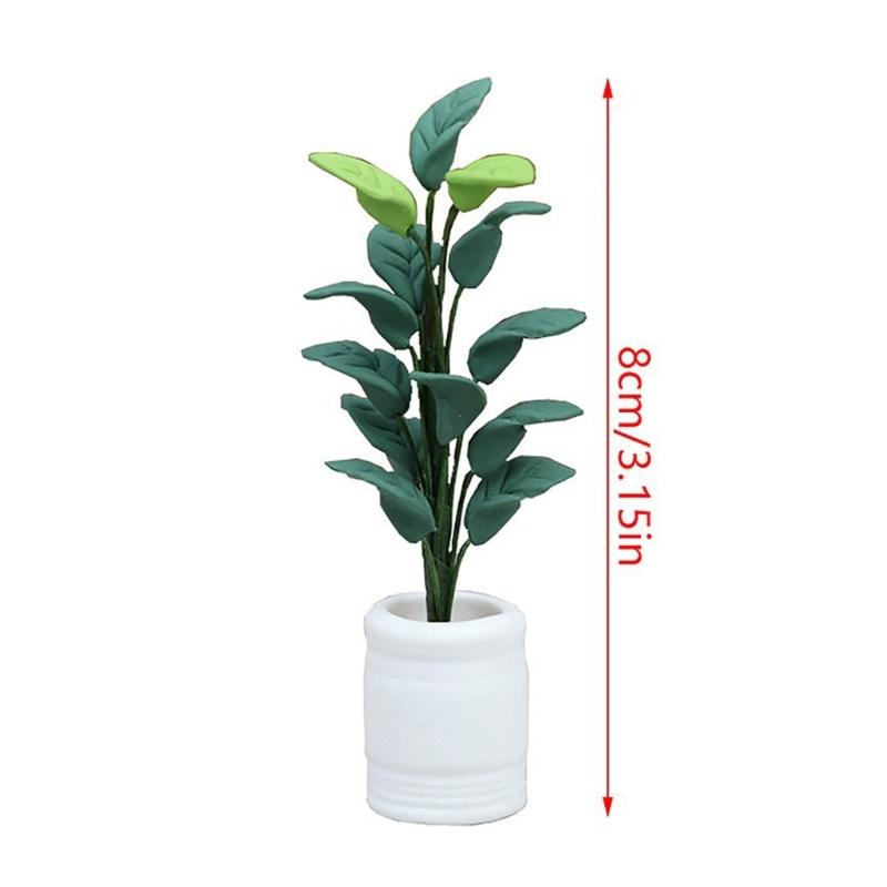 Garden Artifical Leaf Miniature Plant Model Accessories Role Play Leaf Green Plant Doll House Props