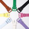 Stylish Minimalist Womens Square Buckle Belt In Trendy Candy Colors For Every Outfit