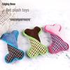 Plush Squeaky Teething Toy for Cats and Dogs - Corn Velvet Bone Design