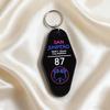 Modern Minimalist Motel Hotel Key Tag Keychain - Fan Gift & Backpack Decoration Pendant