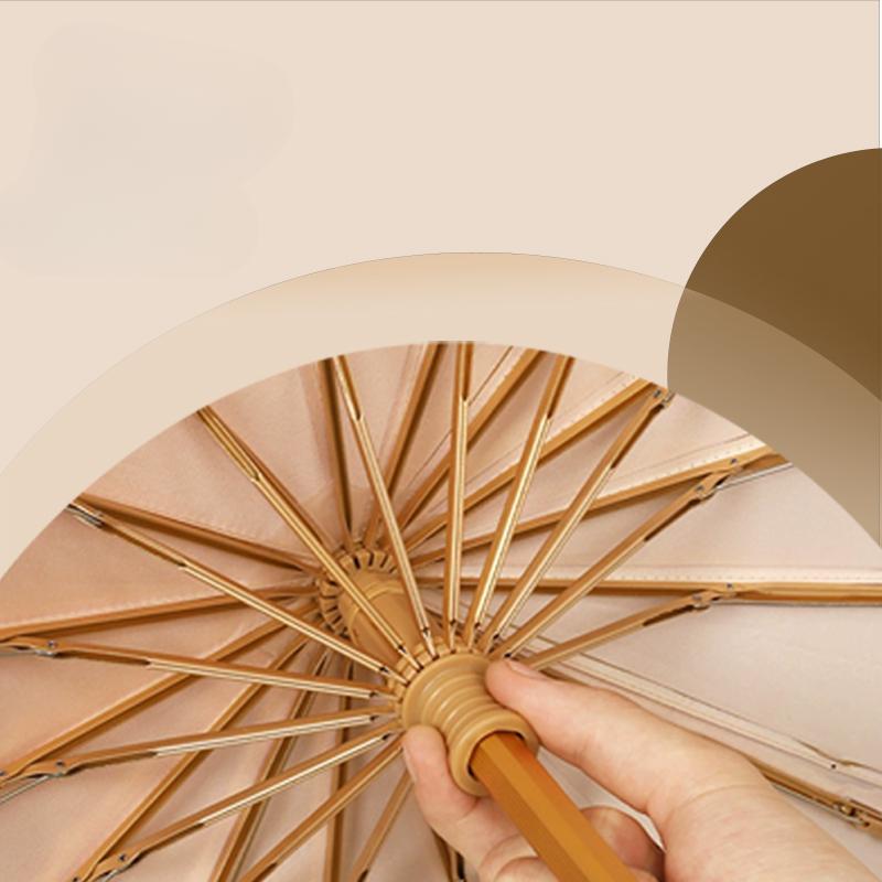 Chinese style high aesthetic colored rubber women's umbrella for both sunny and rainy use, sun protection and UV protection, sun