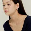 Murmur [925silver]Matt Heart Drop Necklace