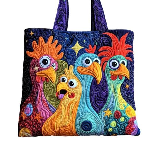 Стеганая сумка-тоут Женская винтажная сумка через плечо Цветы Животные Сумка Цветочный кошелек для поездок на работу Вечеринки Ежедневные поручения U