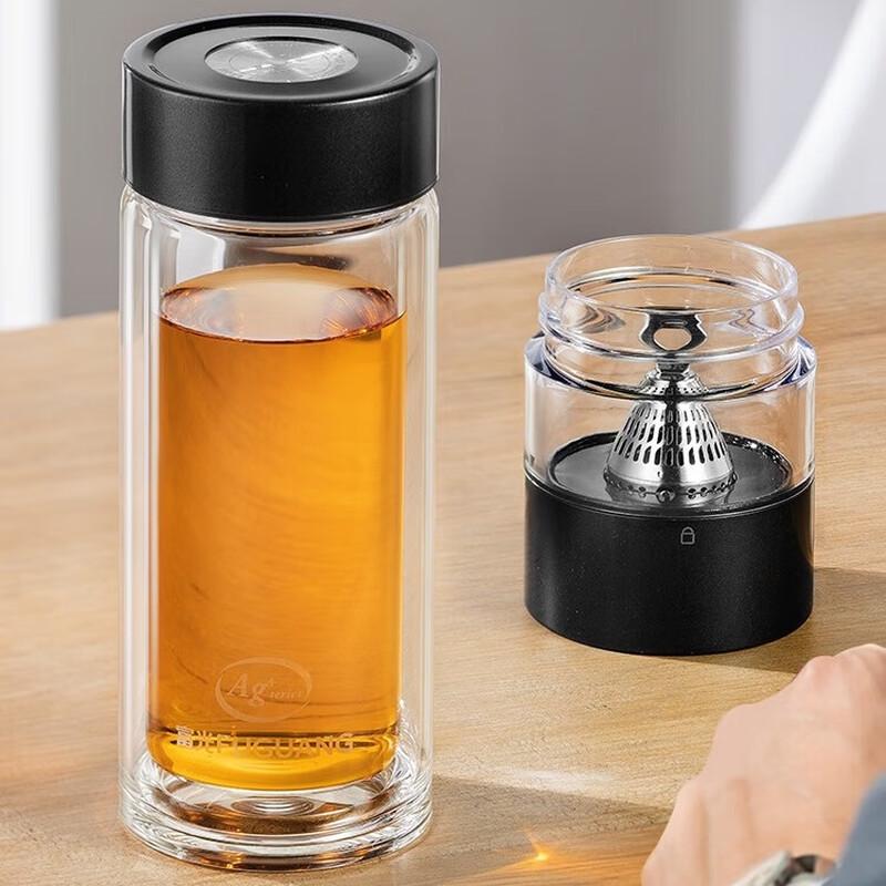 FUGUANG Double-Wall Tea Infuser Glass Bottle