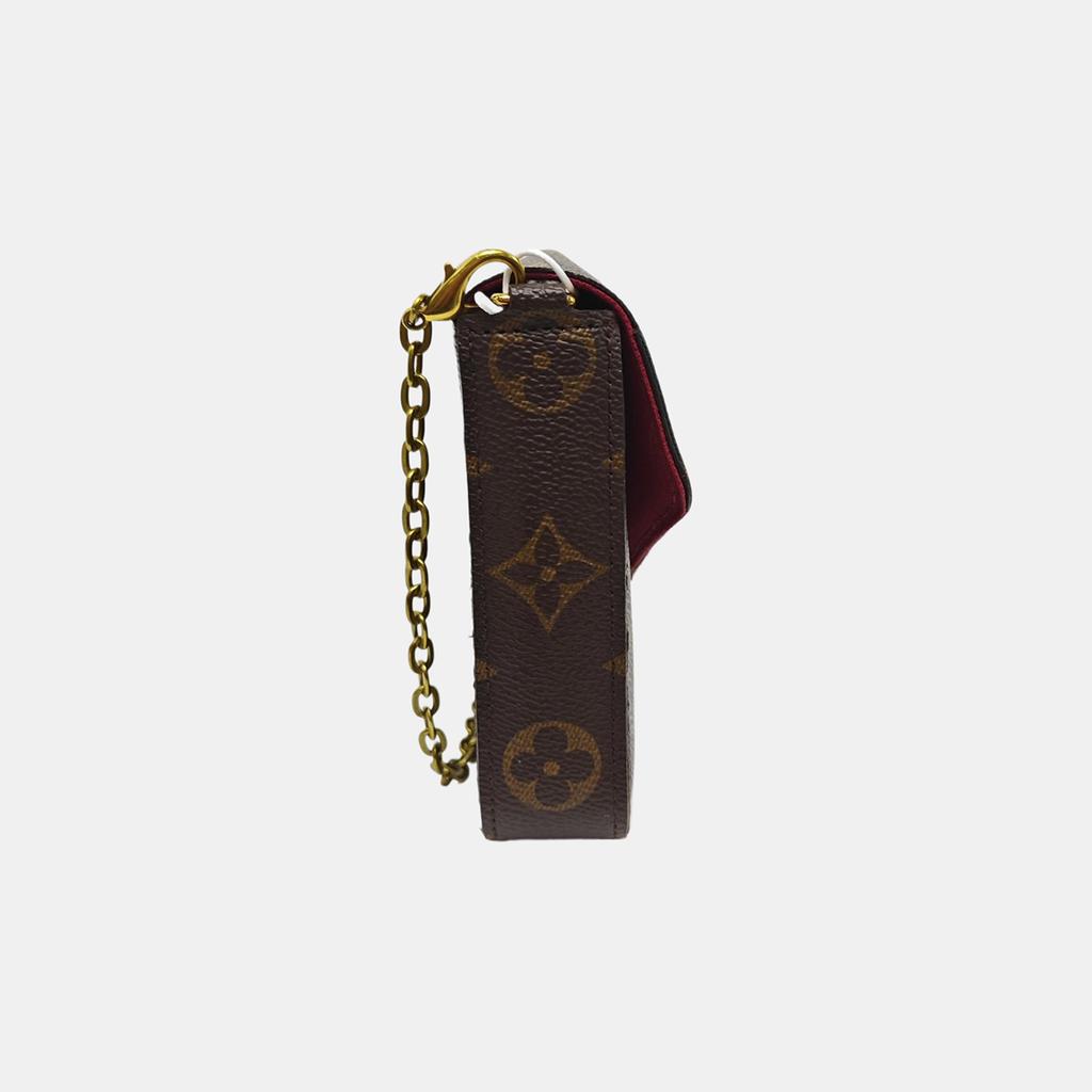 [Pre-Owned] Felicie Pochette Classic Monogram Coated Canvas And Leather Three-In-One Chain Bag - Good #F0Q87B