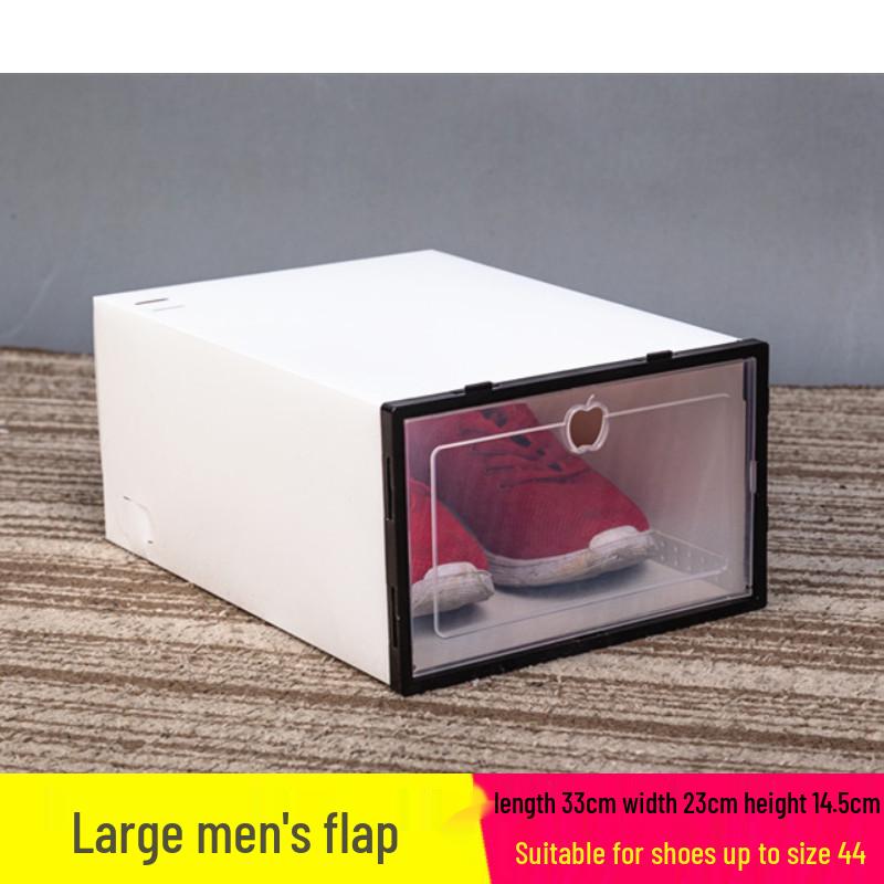 Transparent Modular Shoe Storage Box for Home - Dustproof Plastic, Unisex