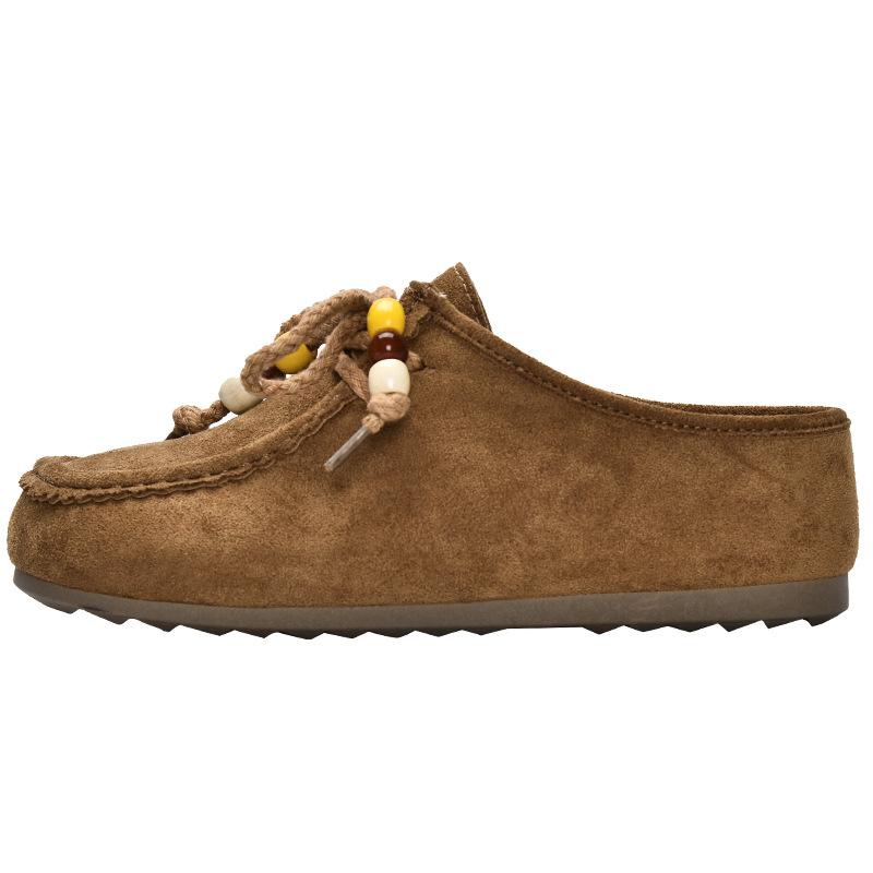 New Products Are On Sale In Autumn, and the New Thick-soled Thick-soled Height Increases with One Pedal. Lazy Casual Half-slippers 5905