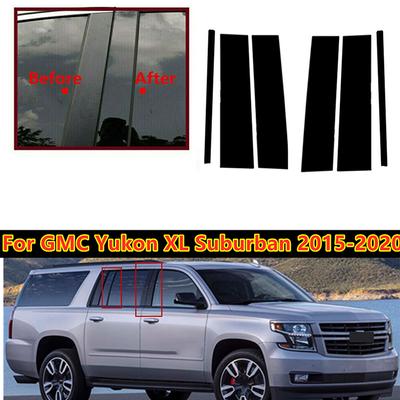 Car Pillar Posts Door Window Trim Cover Sticker Styling for Chevrolet Suburban/GMC Yukon XL 2015-2020 Accessories