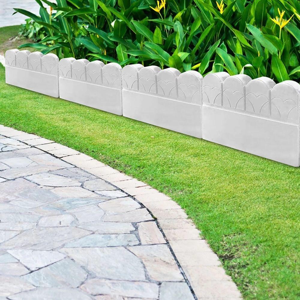 Reusable Garden Fence Mold Plum Blossom Shape Brick Mold DIY Flower Bed Mold Fish Pond