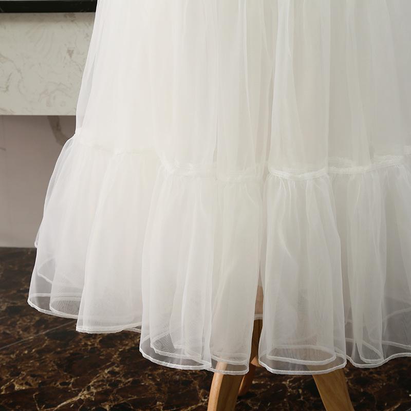 Sottogonna Lolita in Morbido Tulle - Gonna Lunga, Gonfia, a Metà Lunghezza per Cosplay & Hanfu