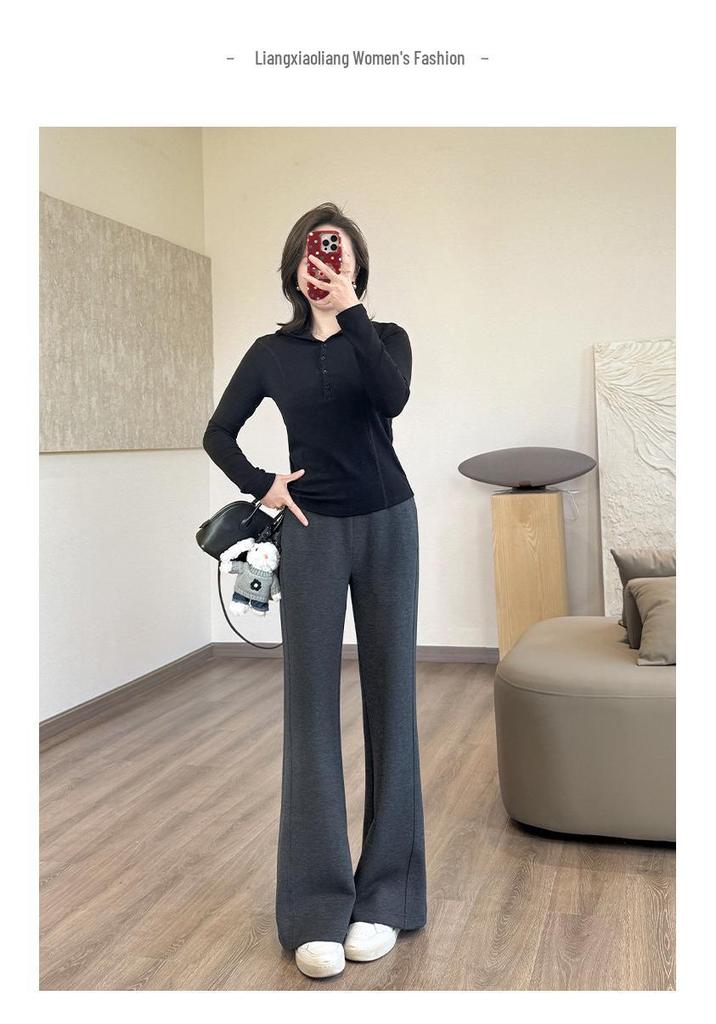 Spring Micro-Flare Slim Fit Tummy-Concealing Women's Long Pants - Casual & Stylish 2026