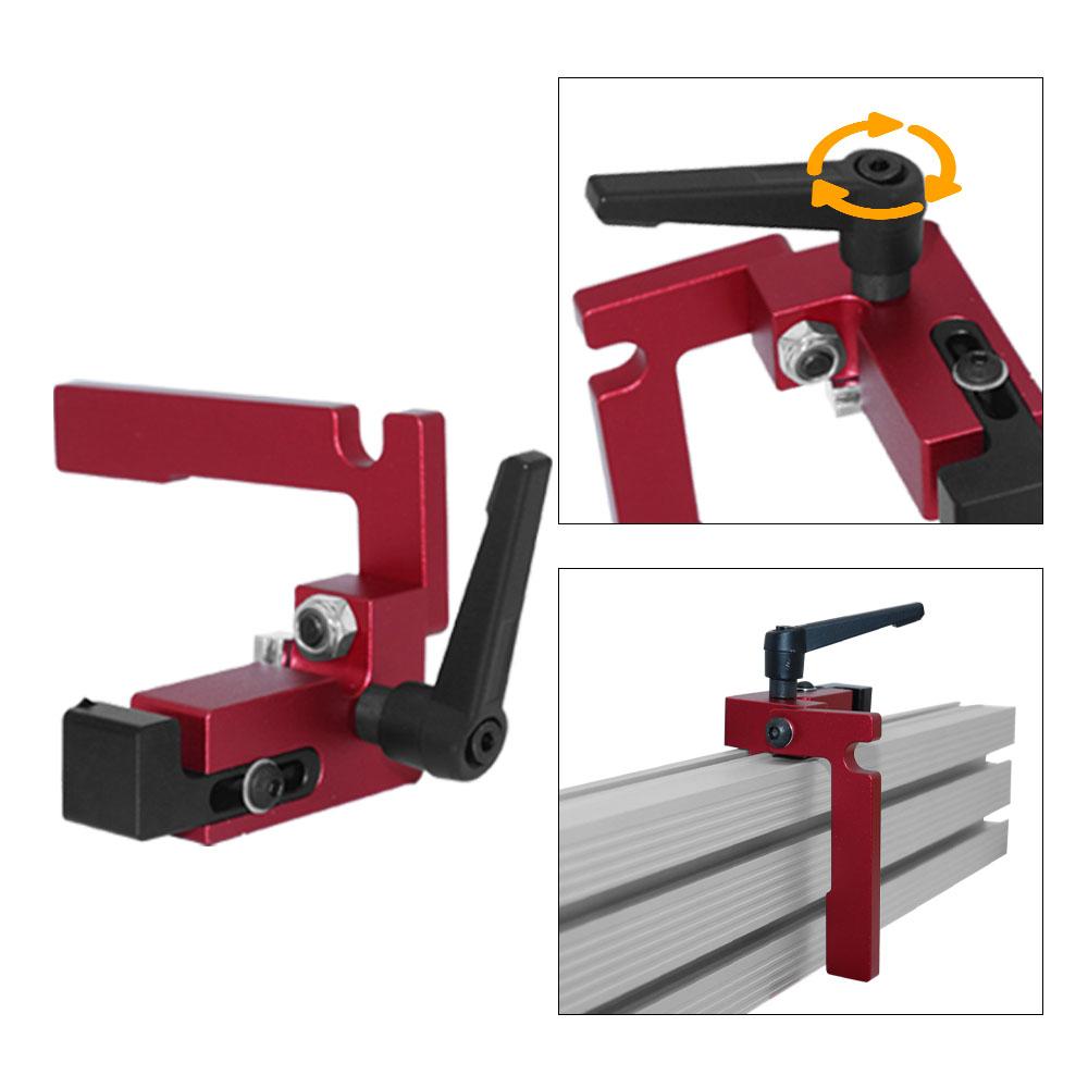 Woodworking Miter Track Stop Router and Table Saw Fence Connector Aluminium Track Stopper